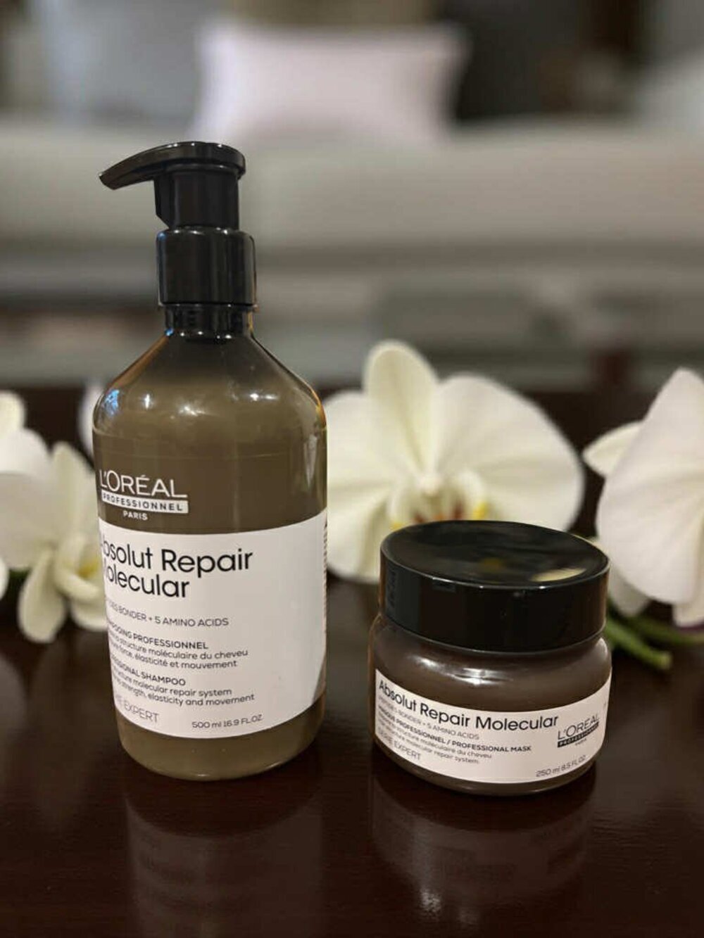 L'Oreal Prof Paris Absolut Repair Molecular  Shampoo Peptides Bonder 5Amino Mask